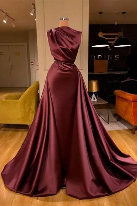 Elegantes  Abendkleid im Meerjungfrau-Stil Ballkleid Weinrot